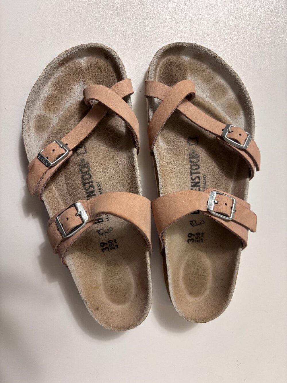 Birkenstock Mayari Soft Pink Nubuck Leather Sandals Size 39 Regular/Wide - Picture 1 of 7